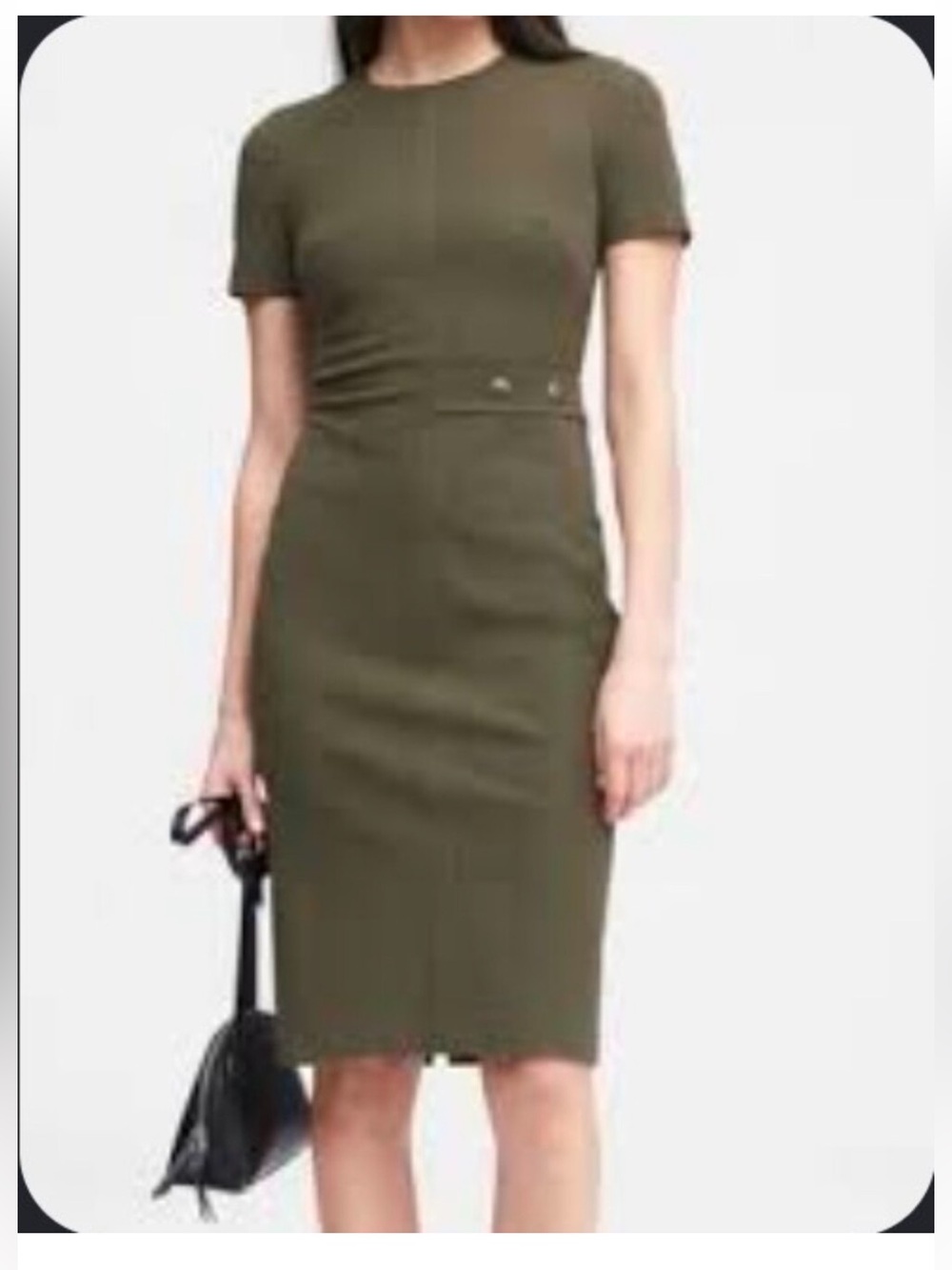 Banana Republic Olive Green Midi Dress Women’s Size 10